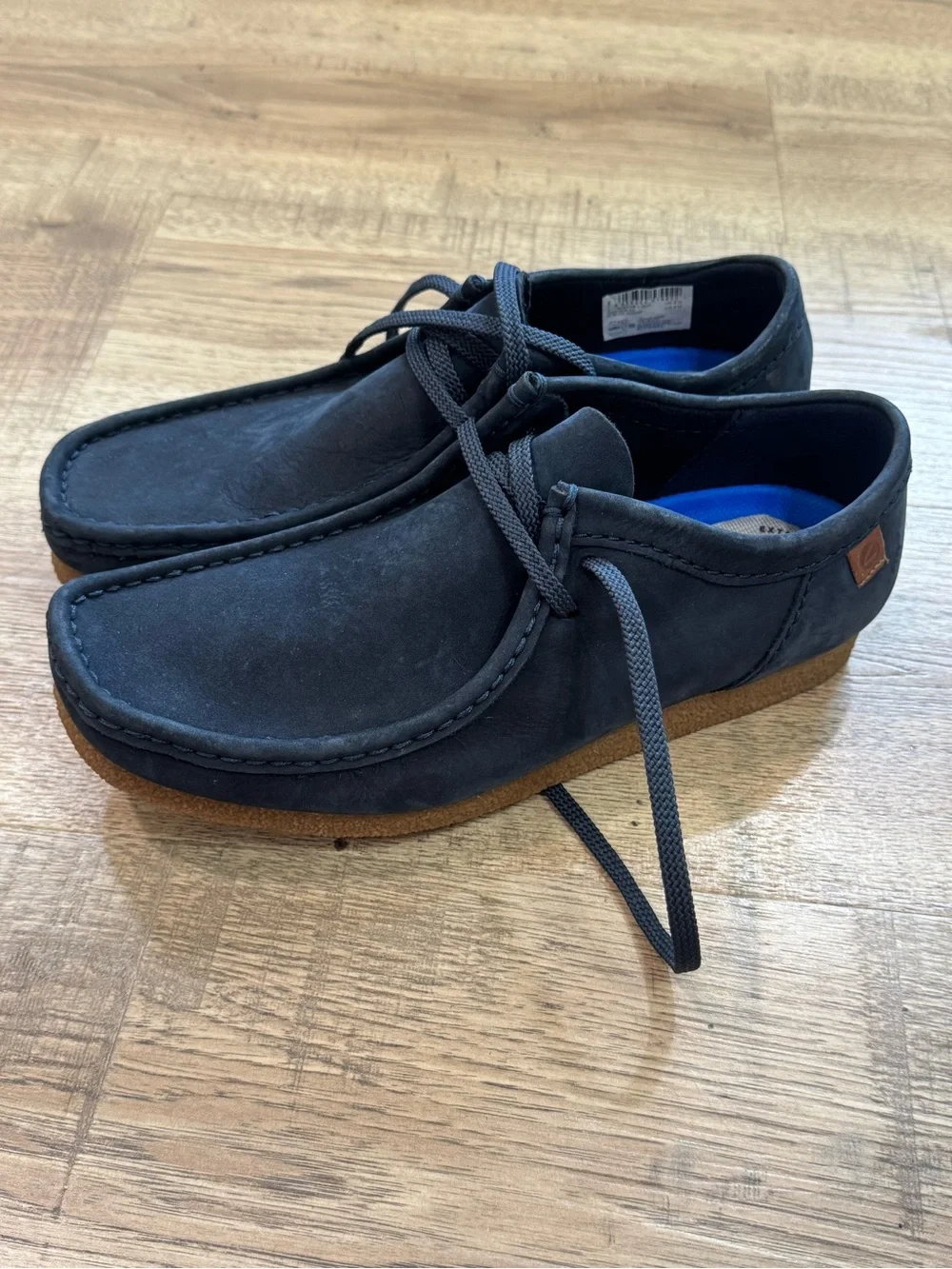 Clarks Men's Black Suede Moccasin Lace-Up Sneakers